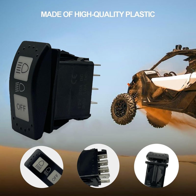 HJSIUTV Headlight Switch for CAN-AM Maverick X3 Maverick Trail Defender HD8 HD5 HD10 MAX HD8 Traxter HD10 Sport OEM 710004492 - Image 2